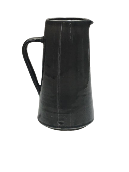 Jarra Florero Cerámica Artesanal Gris de 27 cm - Imagen 6