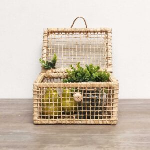 Caja Tejida en Fibras Naturales