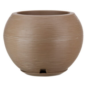 Macetero Esfera para Exterior con Base Recolectora de Excedente Agua 32 x 32 cm