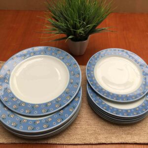Porcelana. Platos Postre modelo Cielo - Set x 6