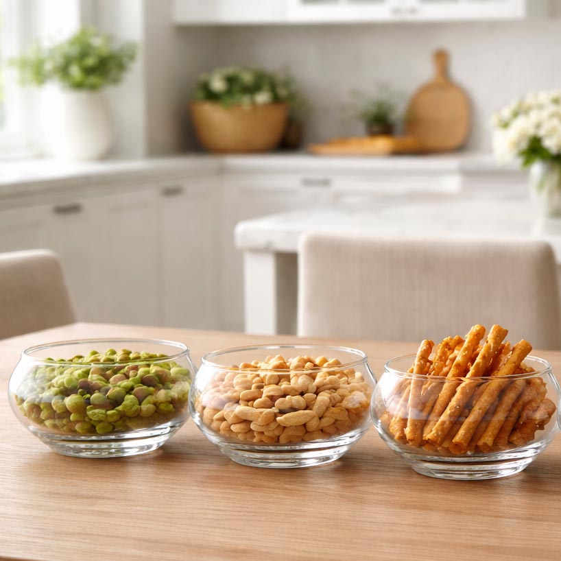 Copetineros Snack en Cristal  Set x 4