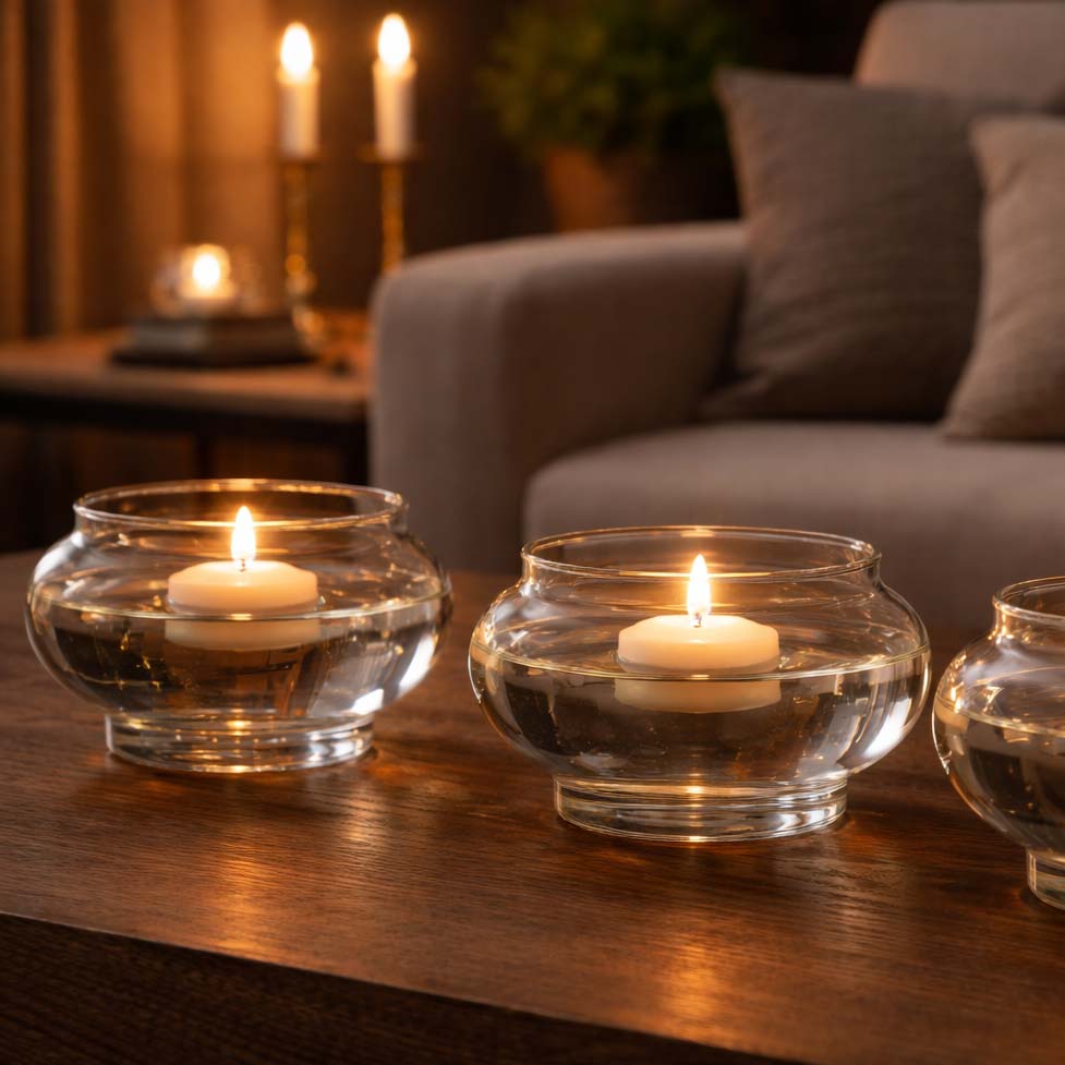 Jazminero - Porta Vela de Cristal  Set x2