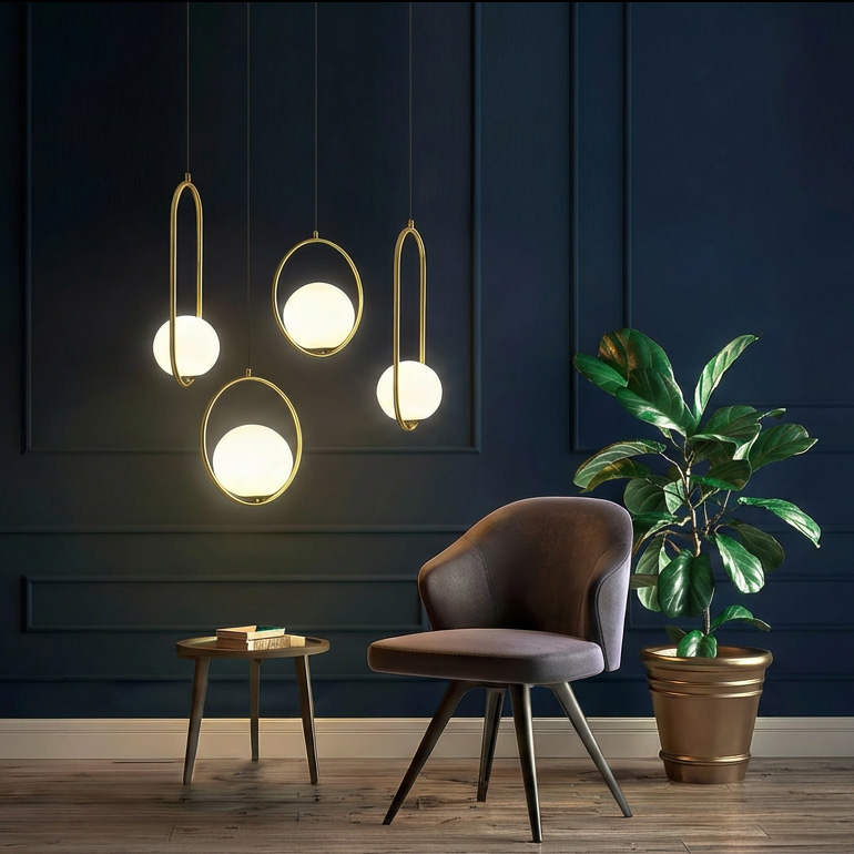 Lámpara Colgante VITRA CIRCULAR DORADO
