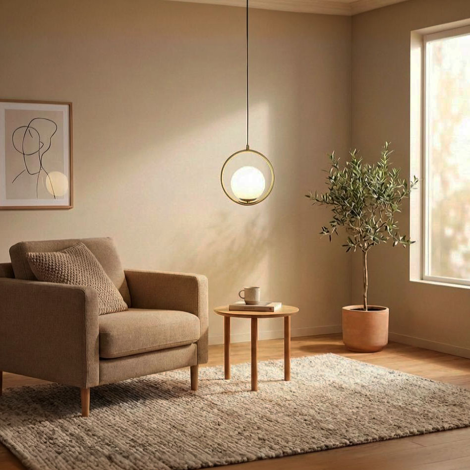 Lámpara Colgante VITRA CIRCULAR DORADO - Imagen 5
