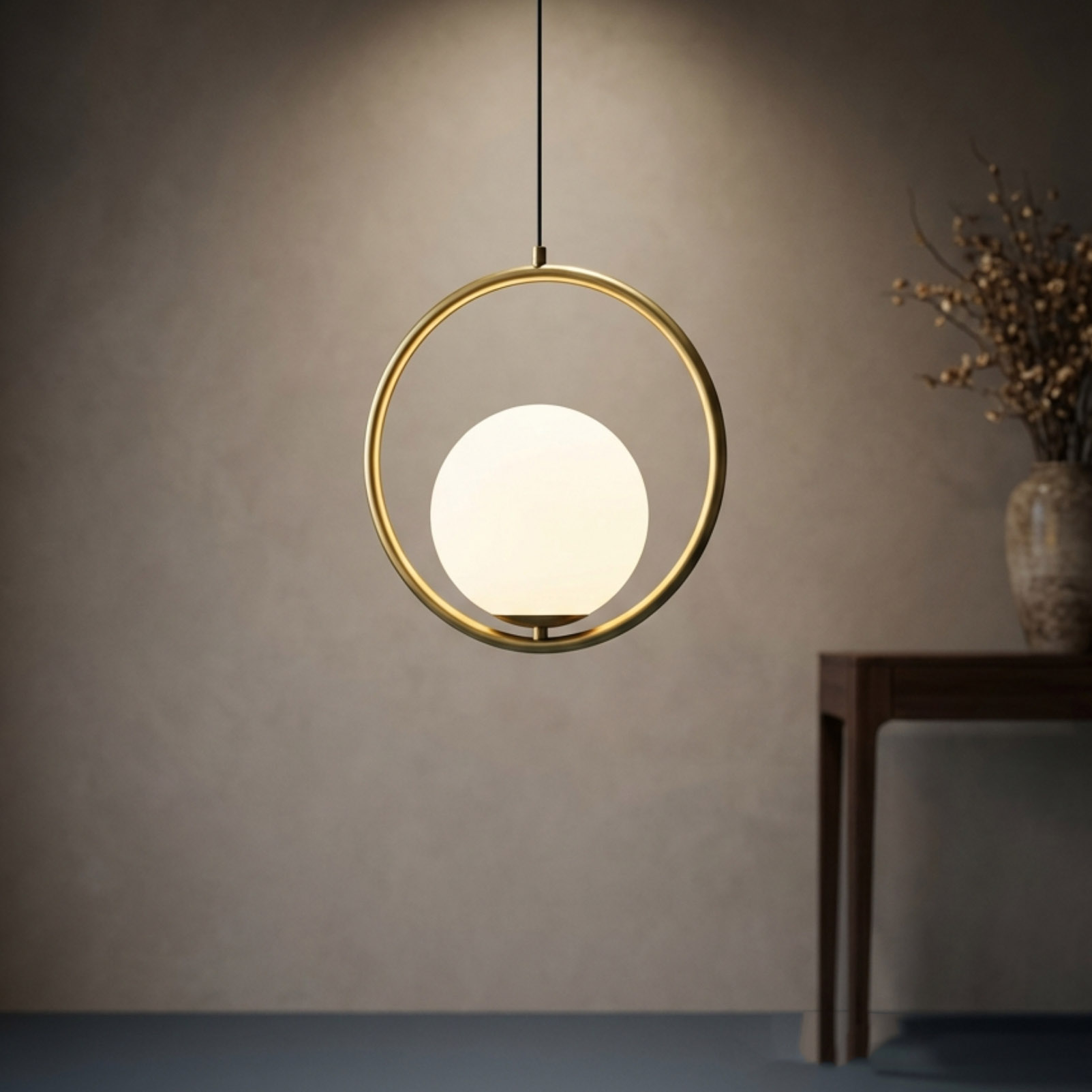 Lámpara Colgante VITRA CIRCULAR DORADO - Imagen 2
