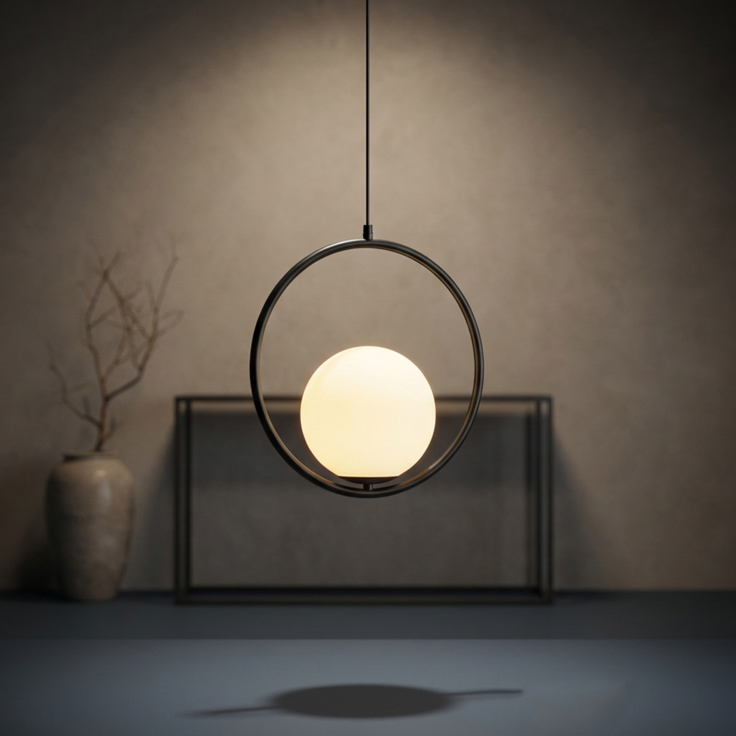 Lámpara Colgante VITRA CIRCULAR NEGRA