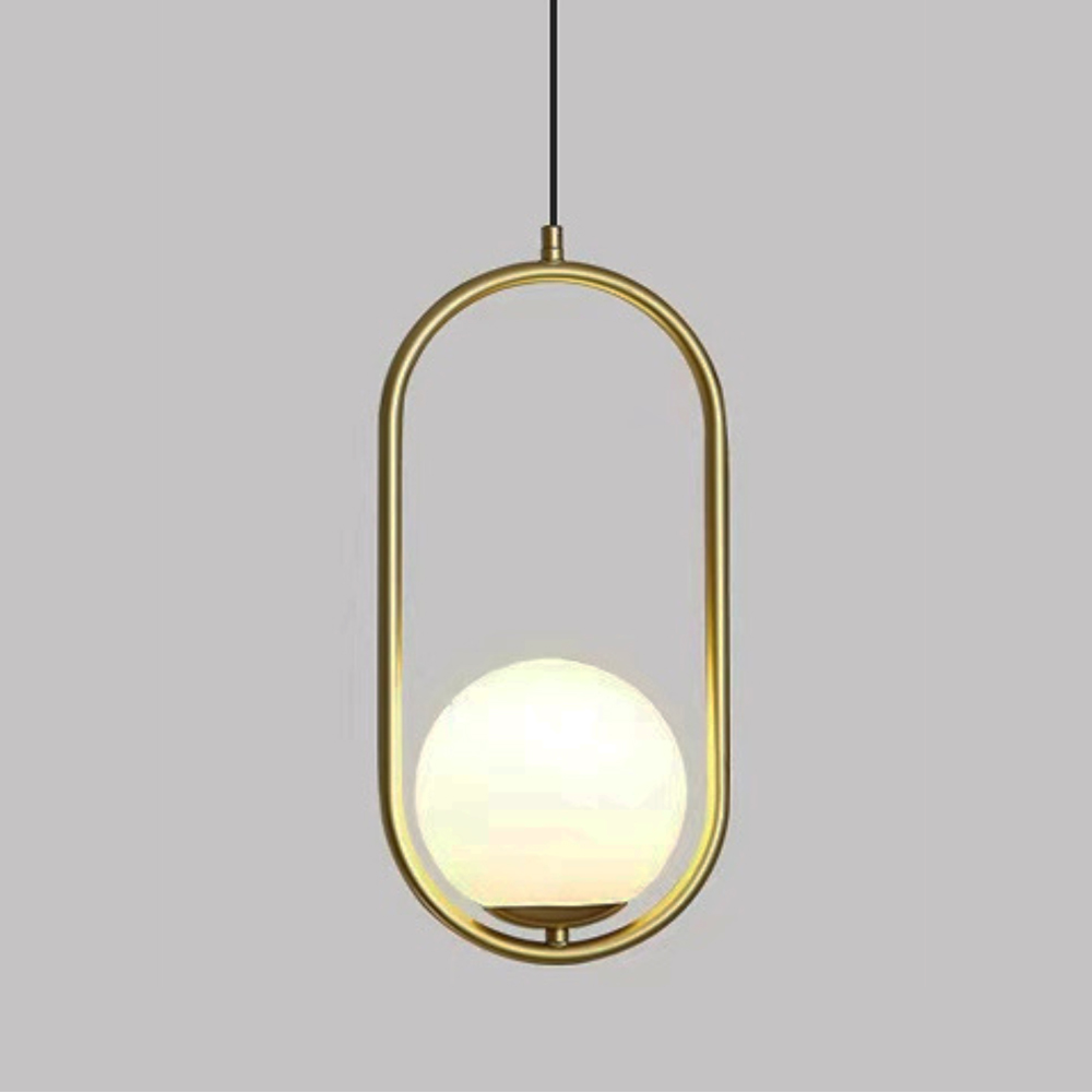 Lámpara Colgante VITRA OVAL DORADA - Imagen 4