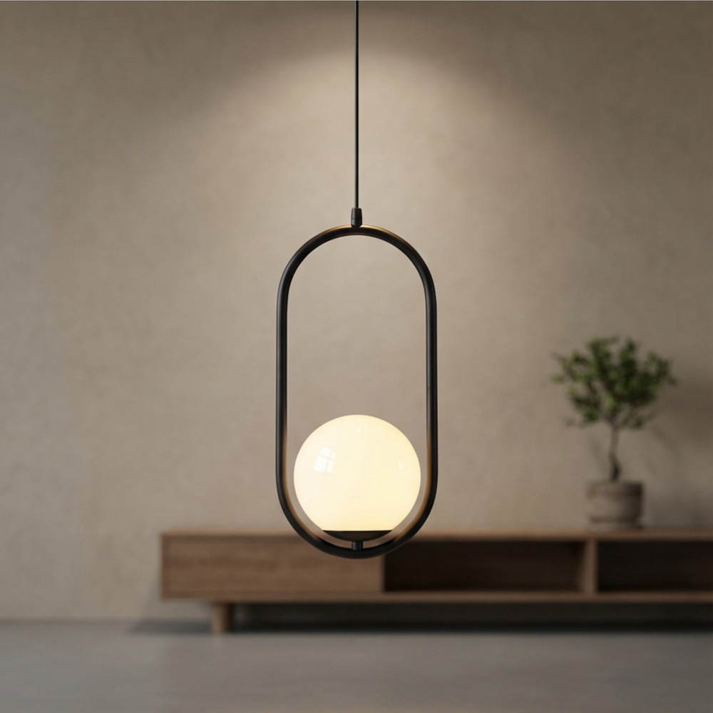 Lámpara Colgante VITRA OVAL NEGRO