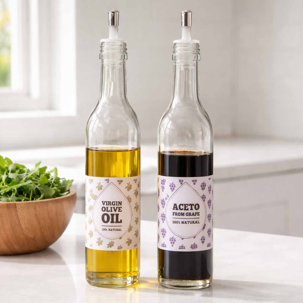 Aceiteras Olio Aceto Set x 2 Redonda